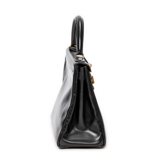 Hermès Kelly Retourne 28 en Negro Piel de becerro - Image 4