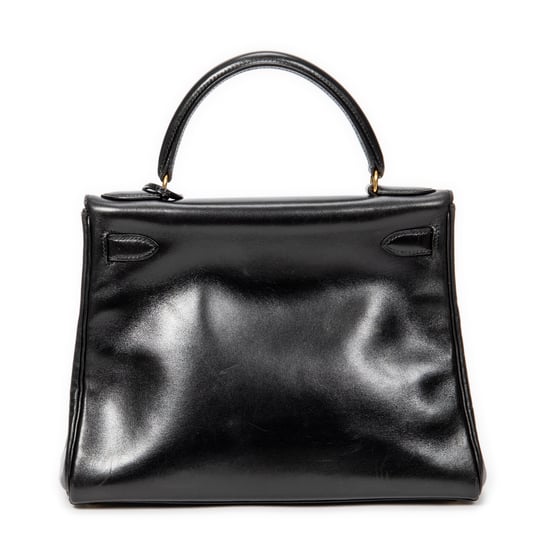 Hermès Kelly Retourne 28 en Negro Piel de becerro - Image 5