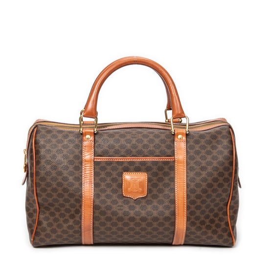 Celine Vintage Medium Boston en Marrón Lona recubierta - Image 1