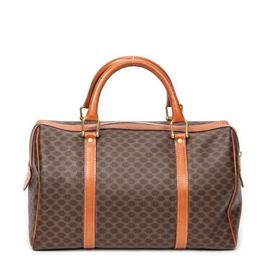 Celine Vintage Medium Boston en Marrón Lona recubierta - Image 5