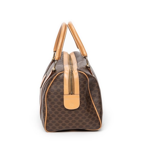 Celine Vintage Small Boston en Marrón/Beige Lona recubierta - Image 3
