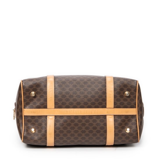 Celine Vintage Small Boston en Marrón/Beige Lona recubierta - Image 6