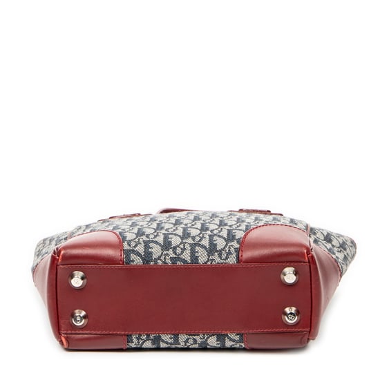 Dior Trotter Zip Tote en Azul marino/Rojo Lienzo - Image 6