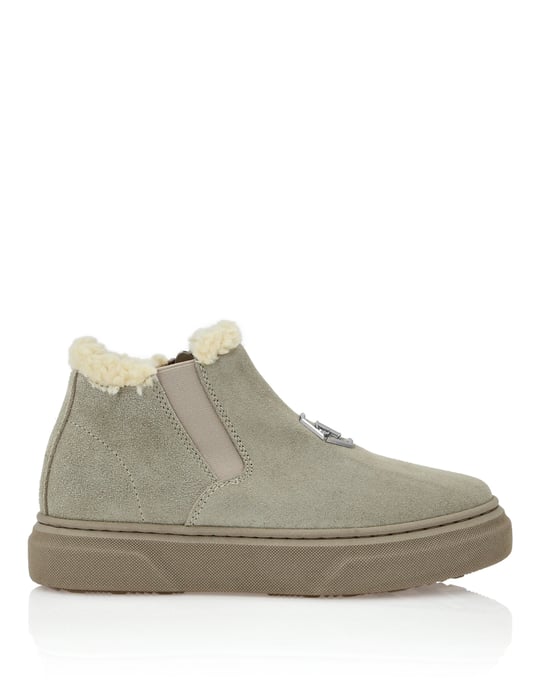 Eco Shearling Suede Anckle Boots - Image 4