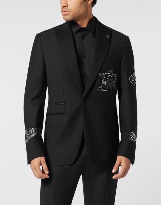 Straight Regular Fit Blazer Beers Patches - Image 2