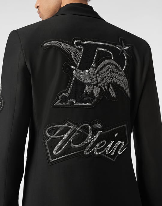 Straight Regular Fit Blazer Beers Patches - Image 3