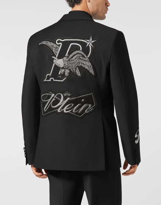 Straight Regular Fit Blazer Beers Patches - Image 5