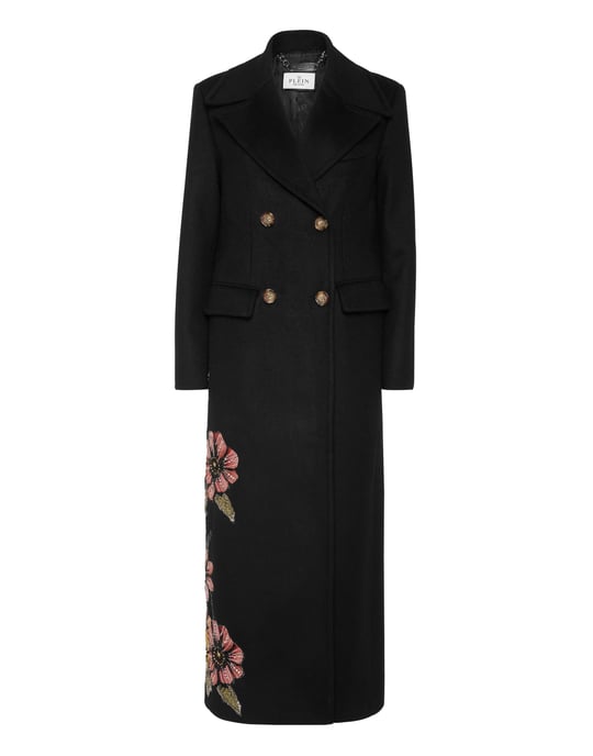 Double-Breasted Embroidered Long Coat Fairy - Image 1