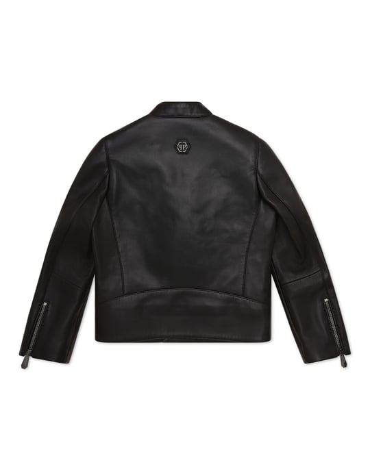 Nappa Leather Biker Jacket - Image 4