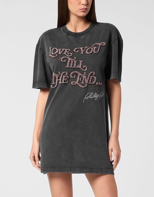 Open Back T-Shirt Dress Love Plein - Image 3