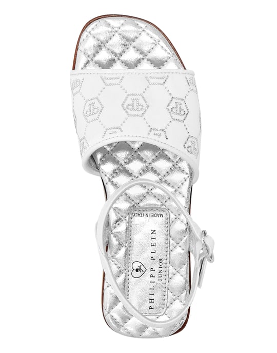 Satin Flat Sandals Monogram Strass - Image 3
