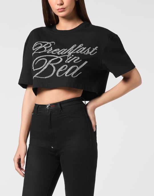 Cropped T-Shirt Breakfast In Bed Crystal - Image 5