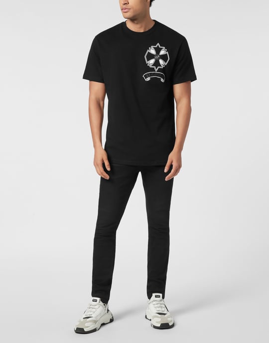 Round Neck T-Shirt Puffy Chrome Crest - Image 3