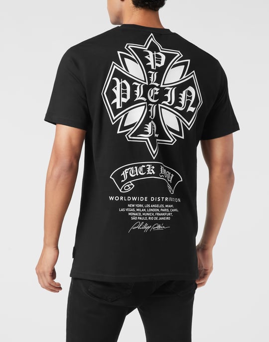 Round Neck T-Shirt Puffy Chrome Crest - Image 4