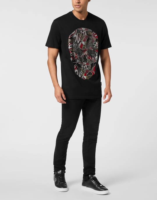 Round Neck T-Shirt Skull Stones - Image 3