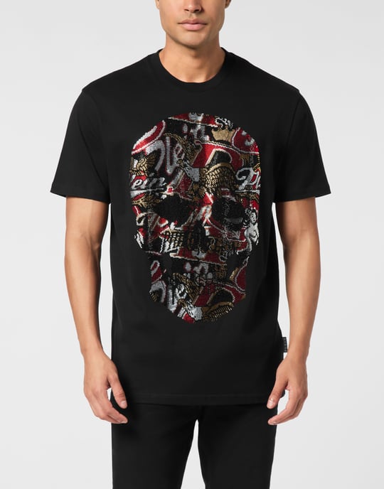 Round Neck T-Shirt Skull Stones - Image 5