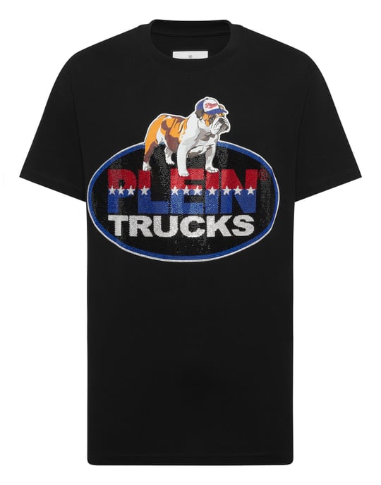 Round Neck T-Shirt Bulldog Crystal - Image 1
