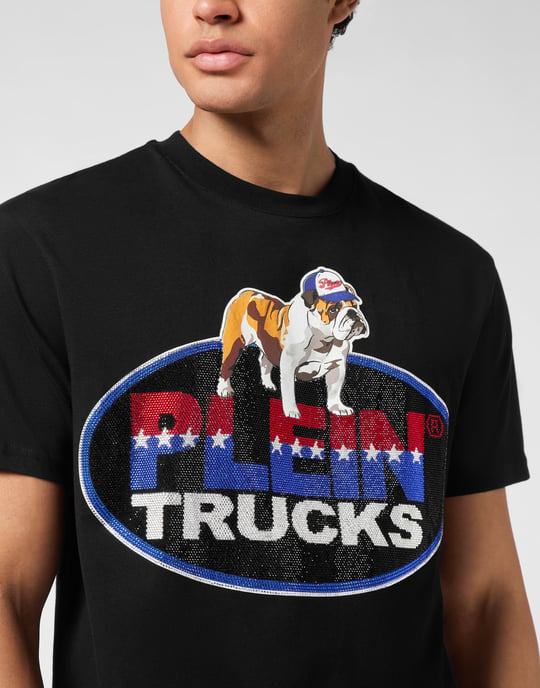 Round Neck T-Shirt Bulldog Crystal - Image 3