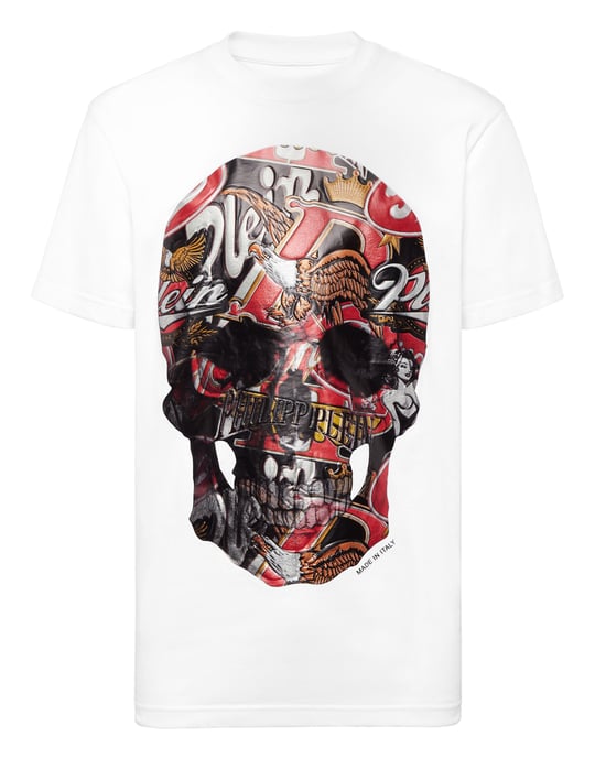 Round Neck T-Shirt Beer Skull - Image 1