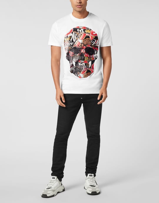 Round Neck T-Shirt Beer Skull - Image 4
