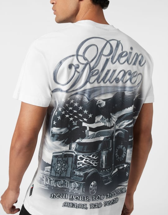 Round Neck T-Shirt Truck Gothic Plein - Image 3