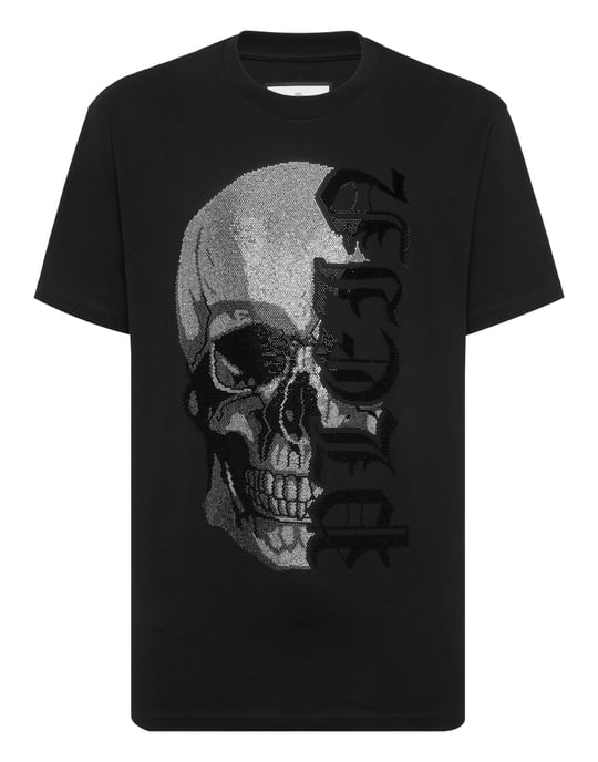 Round Neck T-Shirt Gothic Plein Stones - Image 1
