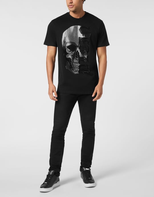 Round Neck T-Shirt Gothic Plein Stones - Image 3