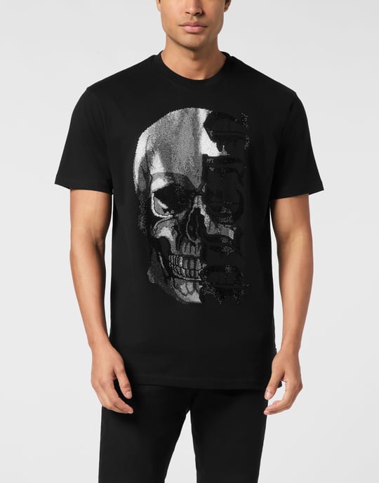 Round Neck T-Shirt Gothic Plein Stones - Image 5