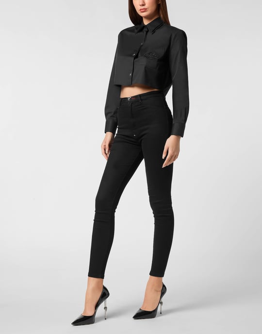 Cropped Double Collar Shirt Plein Deluxe - Image 3