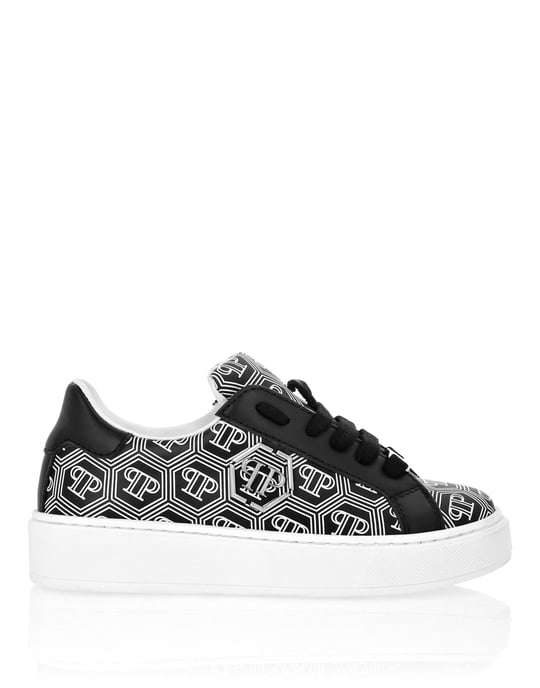 Leather Lo-Top Sneakers Hexagon Monogram - Image 4