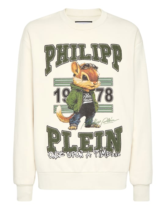 Round Neck Sweatshirt College Squirrel - Image 1