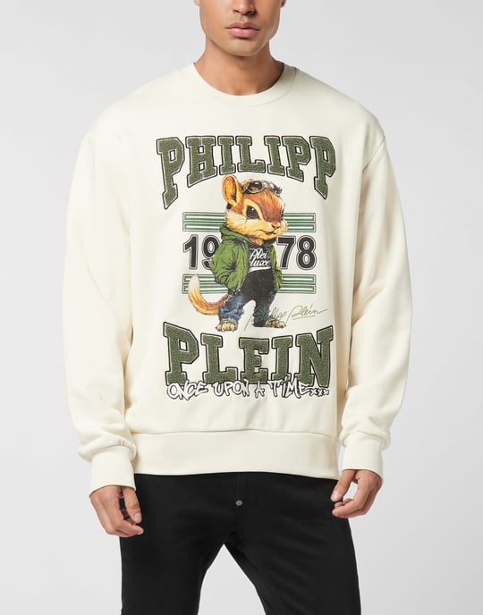 Round Neck Sweatshirt College Squirrel - Image 5