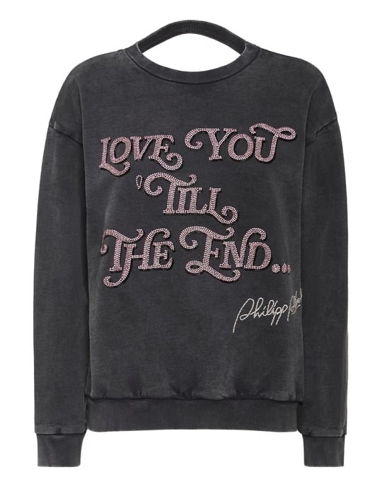 Open Back Roundneck Sweatshirt Love Plein - Image 1
