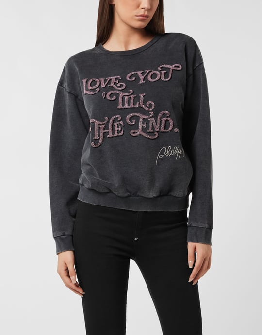 Open Back Roundneck Sweatshirt Love Plein - Image 2