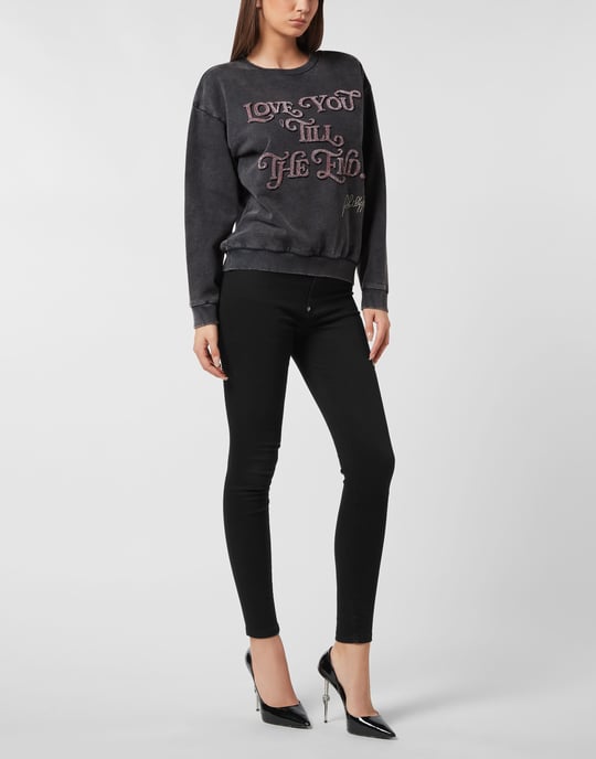 Open Back Roundneck Sweatshirt Love Plein - Image 4