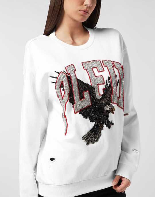 Open Back Roundneck Sweatshirt Plein Eagle - Image 2