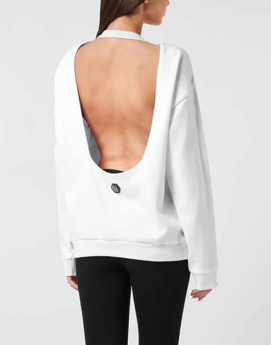 Open Back Roundneck Sweatshirt Plein Eagle - Image 4