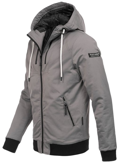 Navahoo Chaqueta Hombre B623 – Cazadora Estilo Casual con Bolsillos Forrados y Tejido Repelente al Agua - Image 3