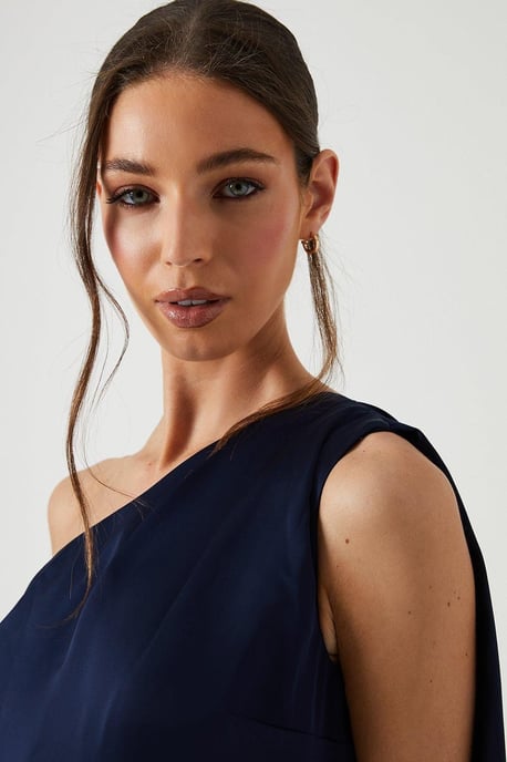 Drape Shoulder Detail Bridesmaids Dress - Image 4