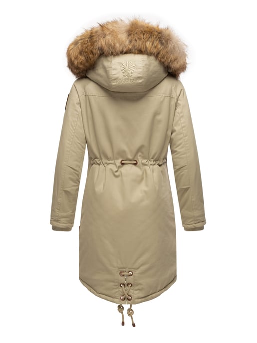 Navahoo Chaqueta de invierno Rosinchen para mujer – Parka Clásico con Cuello de Pelo Sintético Desmontable - Image 5