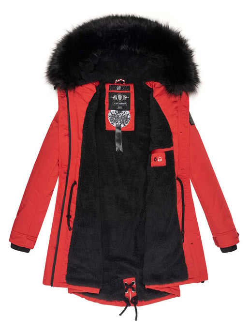 Navahoo Chaqueta de invierno Luluna-Princess para mujer – Cálida, Moderna & Con Forro de Borreguito y Cuello de Pelo Sintético - Image 4
