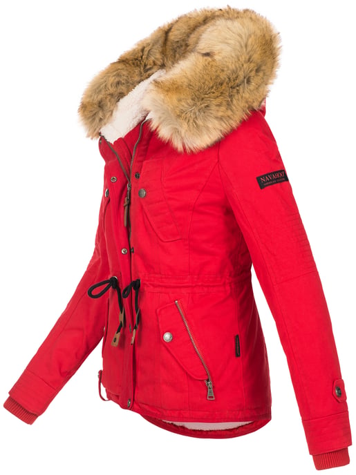 Navahoo Abrigo de Invierno Mujer Pearl – Parka Corta con Forro de Borreguillo y Cuello Desmontable - Image 2