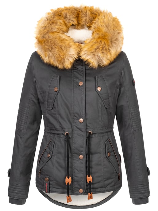 Navahoo Abrigo de Invierno Mujer Pearl – Parka Corta con Forro de Borreguillo y Cuello Desmontable - Image 2