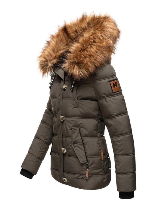 Navahoo Chaqueta de invierno Zoja para mujer – Cálida, Moderna & Con Cuello de Pelo Sintético Desmontable - Image 3