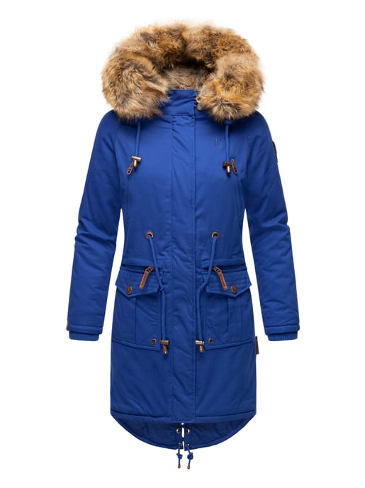 Navahoo Chaqueta de invierno Rosinchen para mujer – Parka Clásico con Cuello de Pelo Sintético Desmontable - Image 2