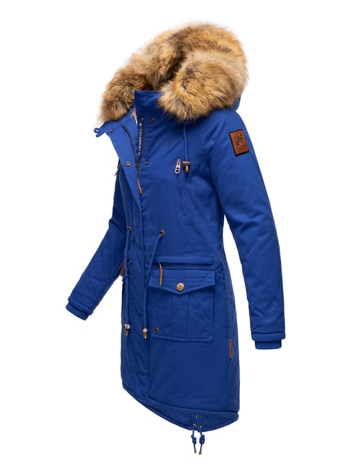 Navahoo Chaqueta de invierno Rosinchen para mujer – Parka Clásico con Cuello de Pelo Sintético Desmontable - Image 3