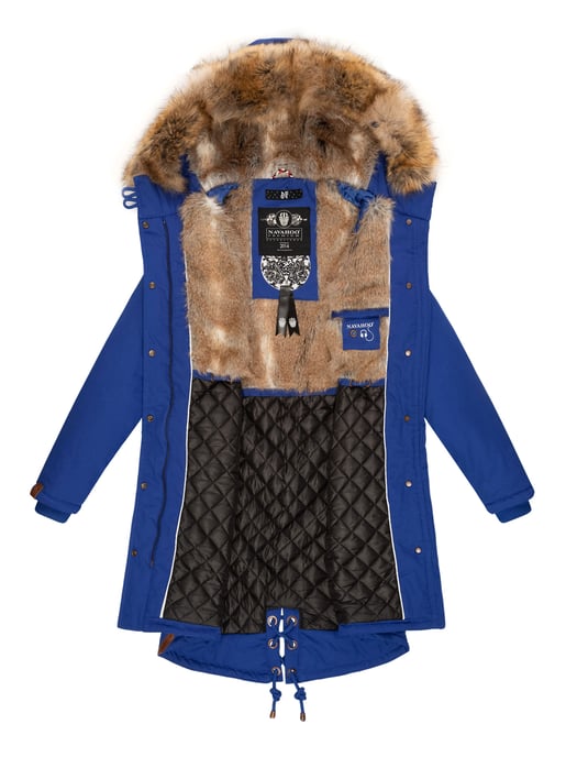 Navahoo Chaqueta de invierno Rosinchen para mujer – Parka Clásico con Cuello de Pelo Sintético Desmontable - Image 6