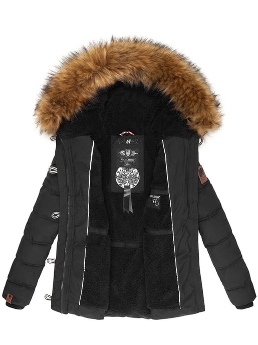 Navahoo Chaqueta de invierno Zoja para mujer – Cálida, Moderna & Con Cuello de Pelo Sintético Desmontable - Image 4