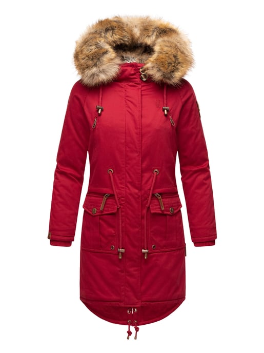 Navahoo Chaqueta de invierno Rosinchen para mujer – Parka Clásico con Cuello de Pelo Sintético Desmontable - Image 2