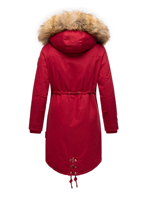 Navahoo Chaqueta de invierno Rosinchen para mujer – Parka Clásico con Cuello de Pelo Sintético Desmontable - Image 5